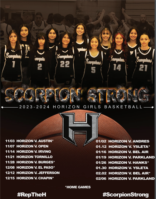 Girls Basketball Calendar